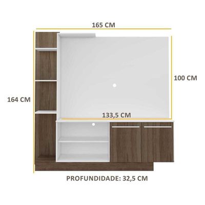 "Estante Tv 55"" E 2 Portas Denver Multimóveis V2473"
