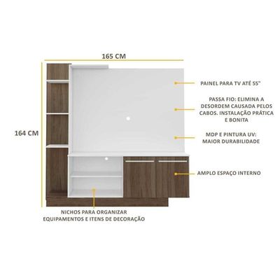 "Estante Tv 55"" E 2 Portas Denver Multimóveis V2473"