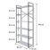 Estante Alta C/06 Prateleiras 185x80x33cm Yon Branco Tx/est.preta Branco Tx/est.preta