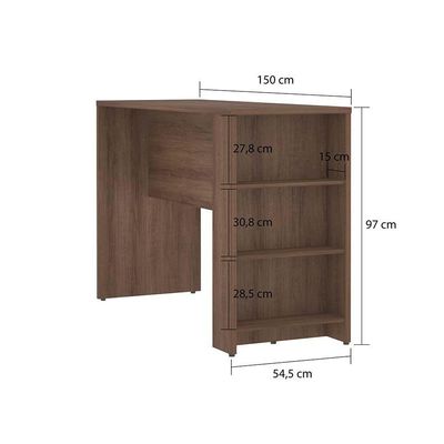 Bancada Mesa Gourmet Para Cozinha e Painel Suprema