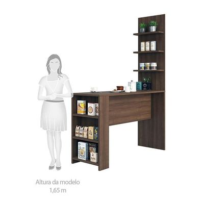 Bancada Mesa Gourmet Para Cozinha e Painel Suprema