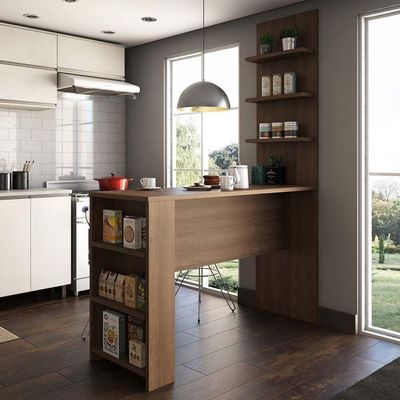 Bancada Mesa Gourmet Para Cozinha e Painel Suprema
