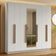 Guarda-roupa Casal 8 Portas Batentes Madesa Branco/rustic
