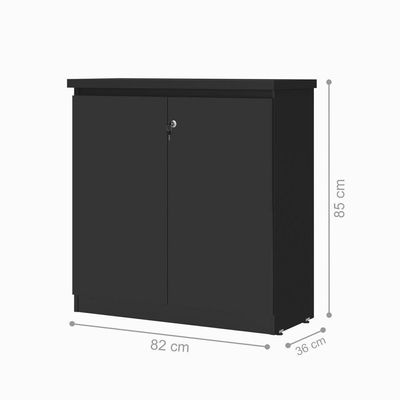Balcao Baixo 2 Portas Amelia Preto Onix
