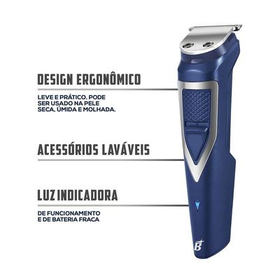 Aparador De Pelos Britânia 6 Em 1 BAPE01 Multigroom - Bivolt