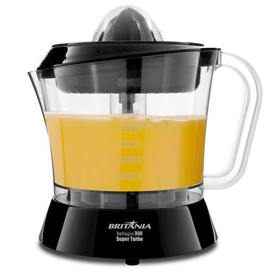 Espremedor De Frutas Britânia Bellagio 350 Turbo Preto 110V