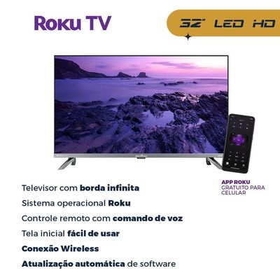 Smart 32” Britânia BTV32G7PR2CSGBLH Led Dolby Audio Bivolt