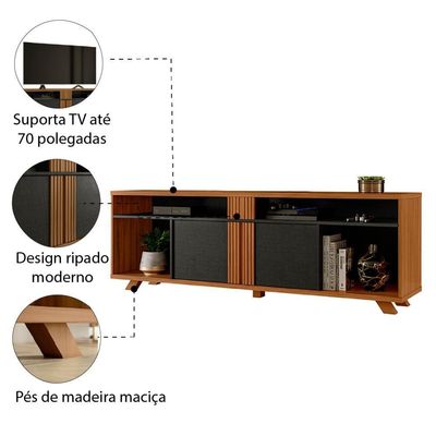 Rack Bancada Para Tv Até 70 Polegadas 1,80M Nt 1290