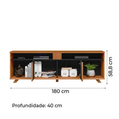 Rack Bancada Para Tv Até 70 Polegadas 1,80M Nt 1290