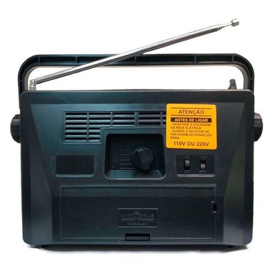 Rádio Portátil Motobras Pft73 7 Faixas Bivolt Preto Bilvolt