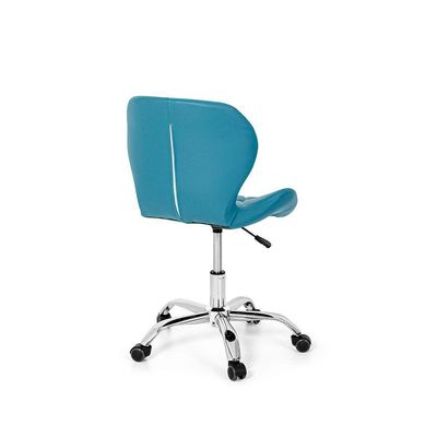Cadeira Office Eiffel Slim Base Giratória Turquesa