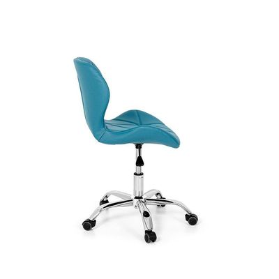 Cadeira Office Eiffel Slim Base Giratória Turquesa