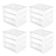 Kit 4 Gaveteiros Plásticos 3 Gavetas Ordene 16,5x13x13,5cm Porta Objetos Acessórios