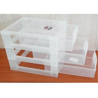 Kit 4 Gaveteiros Plásticos 3 Gavetas Ordene 16,5x13x13,5cm Porta Objetos Acessórios
