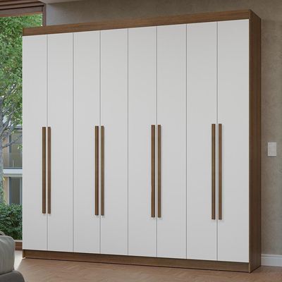 Guarda-roupa Casal 8 Portas Batentes Netuno Madesa Rustic