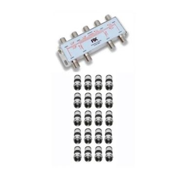 Divisor De 1 Sinal Para 8 Saída De Tv + 30 Plugs