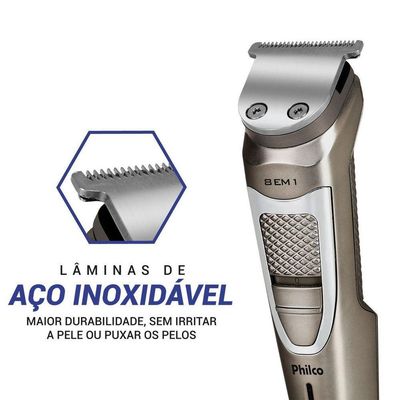 Aparador De Pelos Philco Multigroom 8 Em 1 5W PAP16 Bivolt