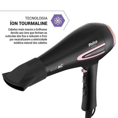 Secador De Cabelo Com íons Tourmaline 2100W Philco  220V