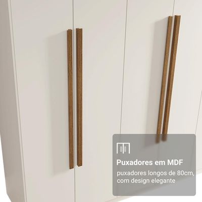 Guarda-roupa Casal 6 Portas Batentes Saturno Madesa