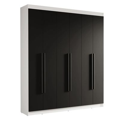 Guarda-roupa Casal 6 Portas Batentes Saturno Madesa.