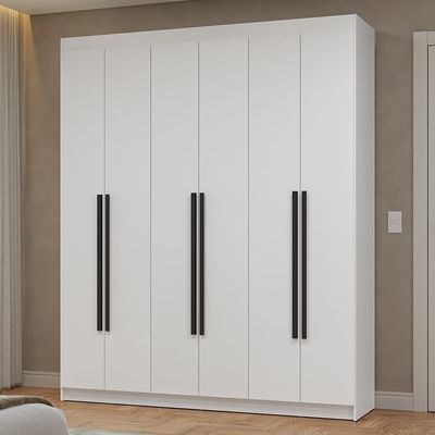 Guarda-roupa Casal 6 Portas Batentes Netuno Madesa