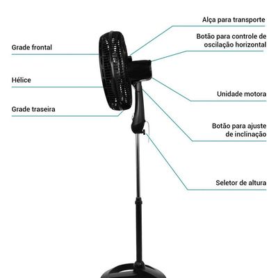 Ventilador De Coluna Prime Air Maxx Force 6 160W  220V