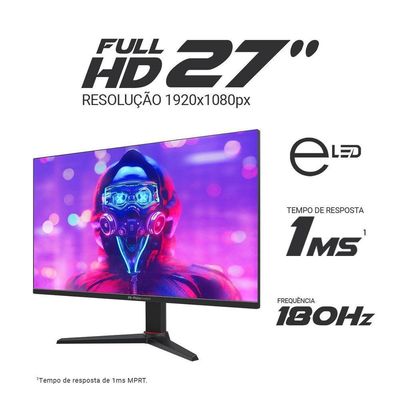 Monitor Gamer Philco 27 180Hz Full HD Tela Plana Bivolt