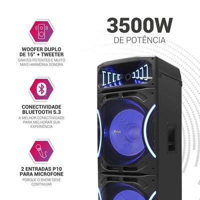 Caixa De Som Amplificada 3500W Philco Connection - Bivolt