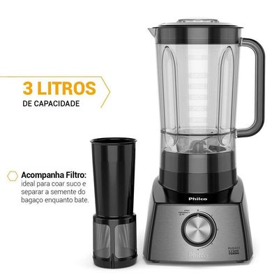Liquidificador Philco PLQ1411P 4 velocidades 2,7L 1150W 110V