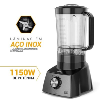 Liquidificador Philco PLQ1411P 4 velocidades 2,7L 1150W 110V