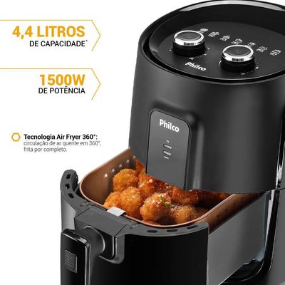 Air Fryer Philco 4,4L Cesto Quadrado 1500W PFR15PG 220V