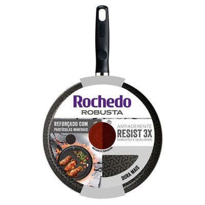 Frigideira Funda Rochedo Robusta 24cm Grafite Grafite