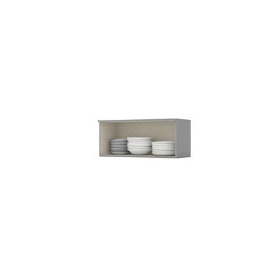 Armário Aéreo De Cozinha 80 Cm 1 Porta Basculante Americana Henn Cinza