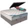 Cama Box Baú Cinza E Colchão Freedom Molas Ensacadas Queen Ortobom