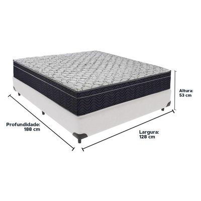 Cama Box Branco E Colchão Víuvo Ortobom Extra Firme Airtech