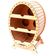 Mini Adega Mdf Oval Para 4 Garrafas