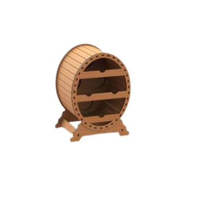 Mini Adega Mdf Oval Para 4 Garrafas