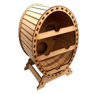 Mini Adega Mdf Oval Para 4 Garrafas