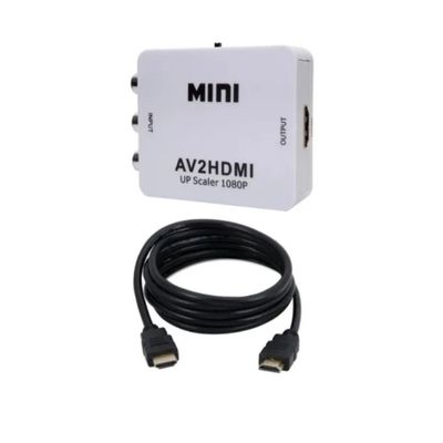 Mini Conversor Adaptador Rca Áudio E Vídeo Para Hdmi