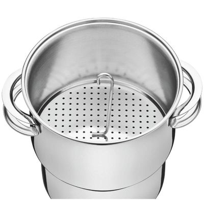 Cuscuzeira Tramontina Aço Inox 2,2L Solar Alças Tampa 14cm