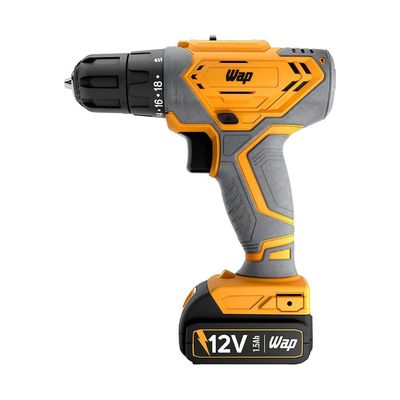 Parafusadeira e Furadeira WAP WF12K3.2 Bateria 12V Amarelo e Preto / Bivolt