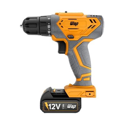 Parafusadeira e Furadeira WAP WF12K3.2 Bateria 12V Amarelo e Preto / Bivolt