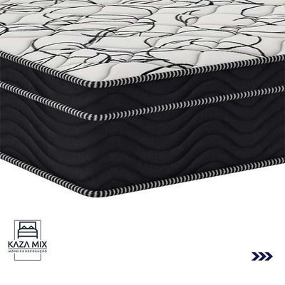 Cama + Box Com Baú Viúva Colchão Ortobom D45 Firme Airtech Marrom