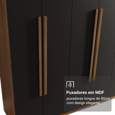 Guarda-roupa Casal 6 Portas Batentes Netuno Madesa
