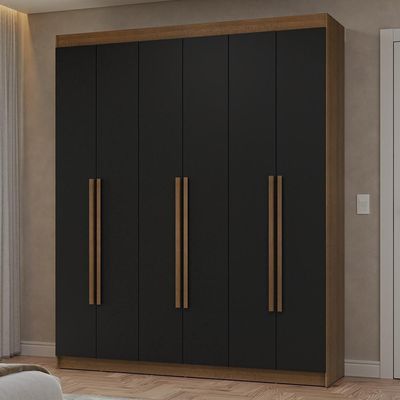 Guarda-roupa Casal 6 Portas Batentes Netuno Madesa