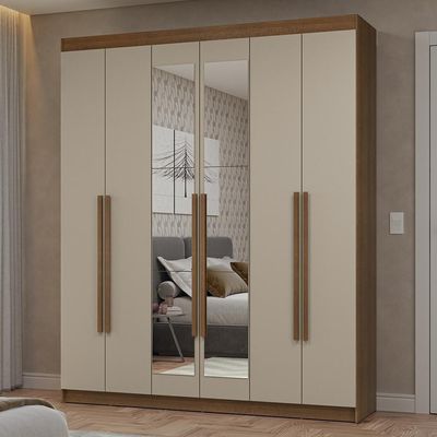 Guarda-roupa Casal 6 Portas Batentes Madesa