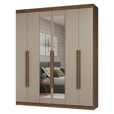 Guarda-roupa Casal 6 Portas Batentes Madesa