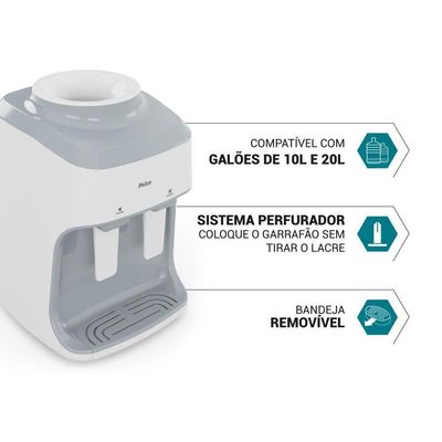 Bebedouro Philco 10l Ou 20l Bivolt S Pbe15b Bivolt