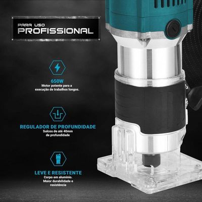 Tupia Profissional Philco PTU01 33000RPM+Jogo De Fresa 220V