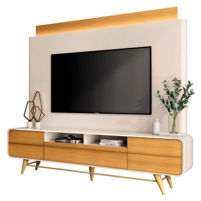 Estante Painel De 85 Pol 220cm évora H01 Off-cinamomo - Mpozenato